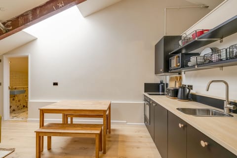 Shared fridge, microwave, electric kettle