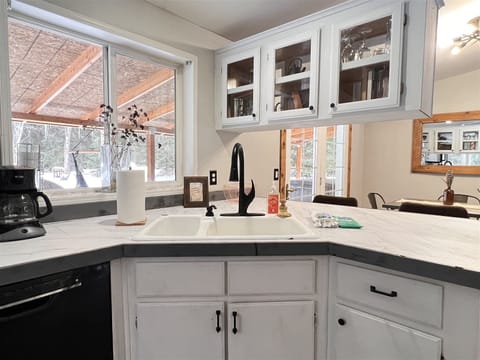 Sink with a view of wildlife daily!