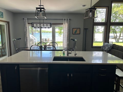 Kitchen Island - looking at the lake