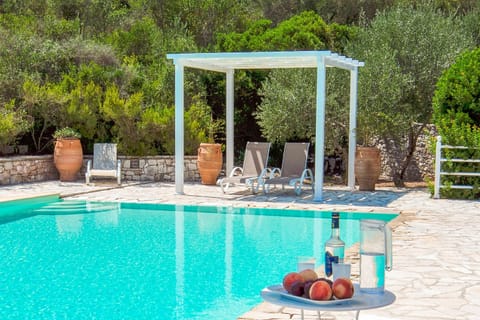 Eleni offers a shared pool for a communal swim