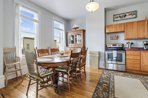 Dining area with views of the river