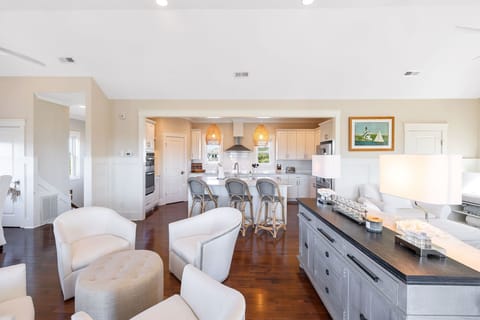 Open floor plan on top level of home w/ beautiful views all around