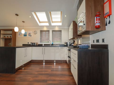 Fridge, dishwasher, electric kettle, toaster