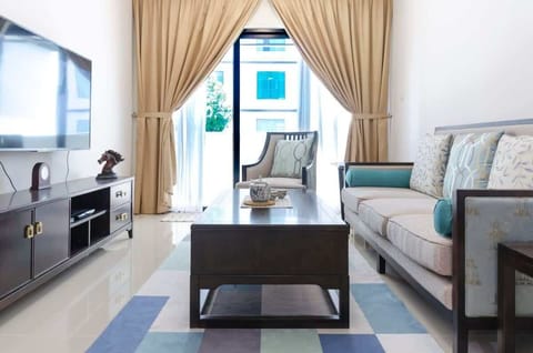 A generous living area.