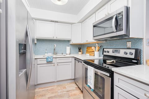 Fully stocked kitchen