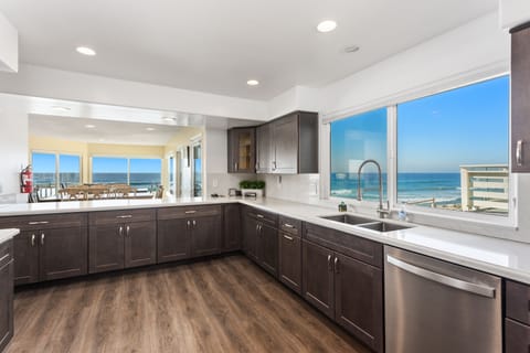 Enjoy the ocean view while preparing a meal