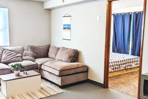 overview of living room and bedroom