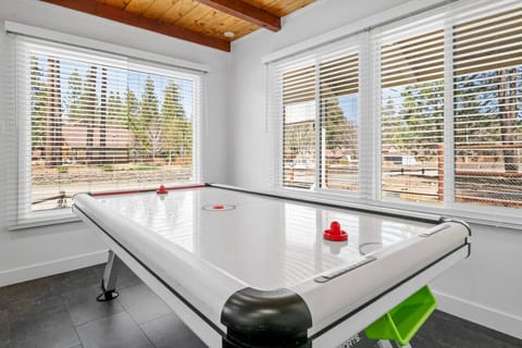 Who is up for a game of air hockey?