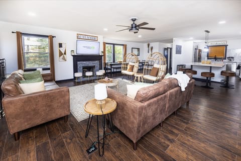 Open Living Room- 55" Smart TV. Upstairs