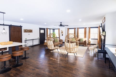 Open Living Room- 55" Smart TV. Upstairs