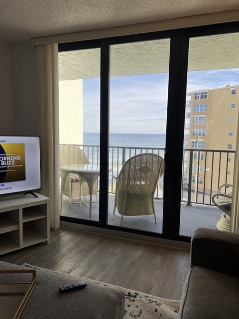 Deck overlooking ocean