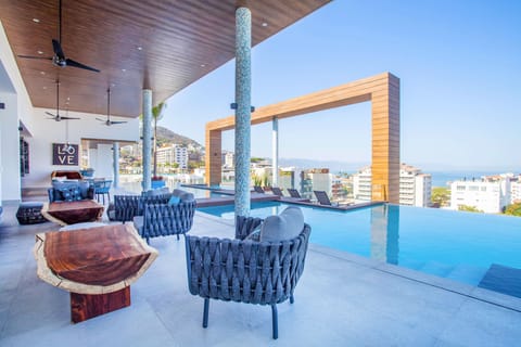 Rooftop seating area