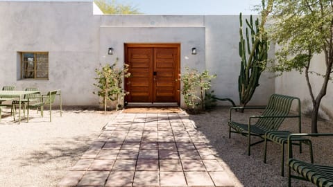 Private Courtyard Entrance to the Chic Adobe Home