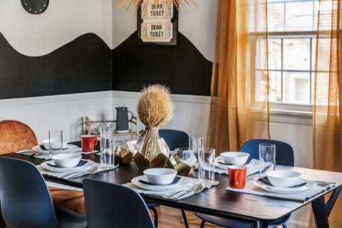 Unique and beautiful table set up in the dining area