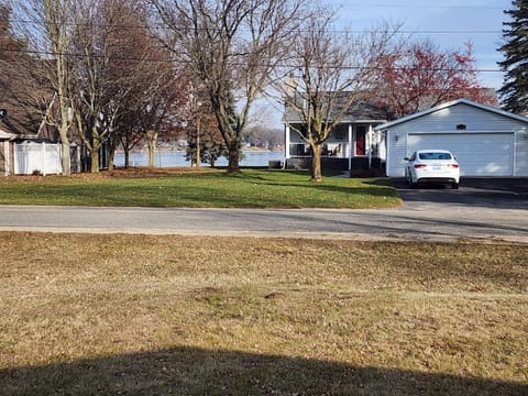 Lake access is between these two houses.