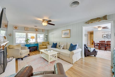 Wilmington Vacation Rental | 3BR | 2BA | 1,600 Sq Ft | Stairs Required