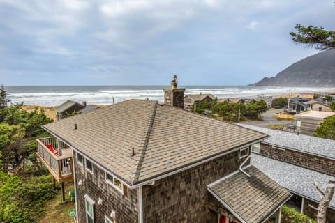 Across the street from the beach access.