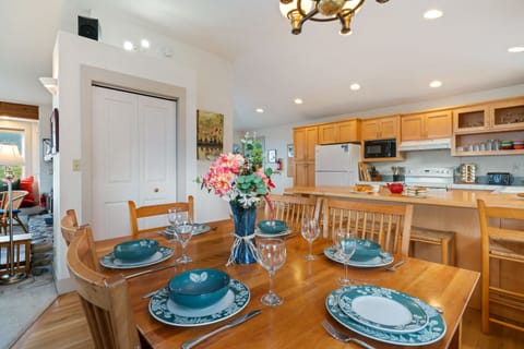 Dining room open to kitchen and living room.