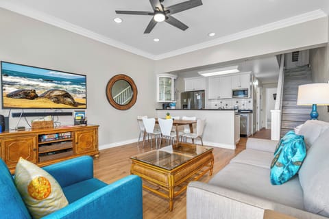 Living room, dining area, kitchen