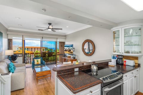 Living room, kitchen