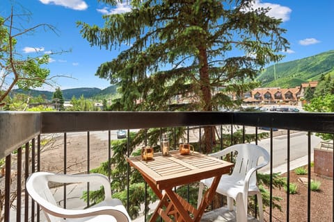 Balcony off Living Room with Park City Mountain Views & Shade