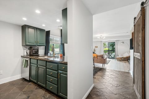 Kitchen Opens up to the Living - Dining Area