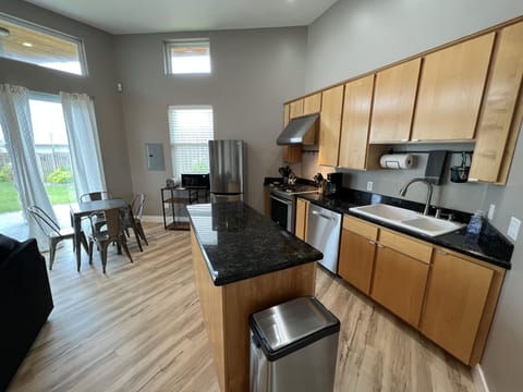 Modern well stocked kitchen
