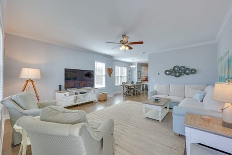 Kure Beach Vacation Rental | 3BR | 3.5BA | 1,900 Sq Ft | Stairs Required