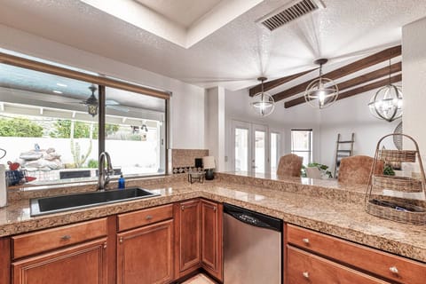 Beautiful views of the backyard and pool