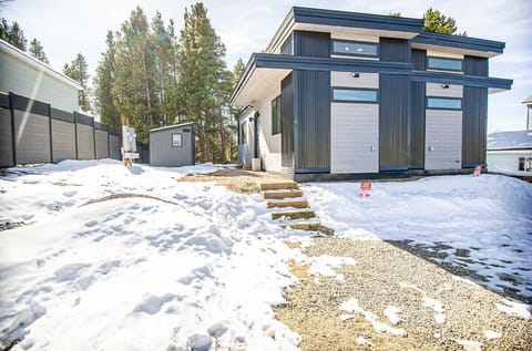 【Exterior】New-build duplex on a Brooklyn Circle hilltop — 2023 construction, modern finishes, views down toward town.