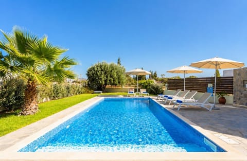 Private pool, terrace, and garden