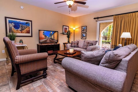 Living Area has large TV
