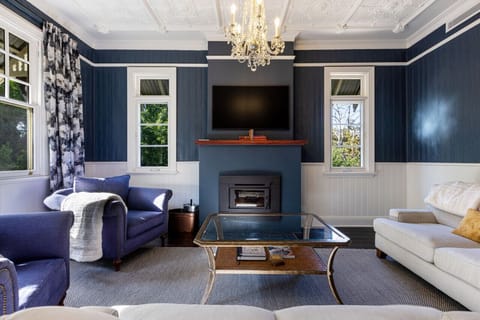 Cosy lounge room with fireplace