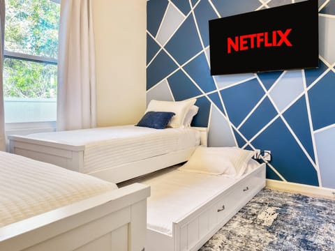[Bedroom 4] 55" smart TV with HDMI cable ready for gaming consoles	