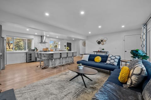 Main Living Room - View of Fully Stocked Kitchen - Sofa Bed