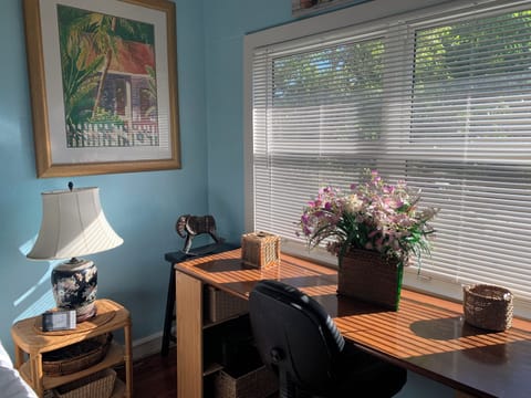 Work desk in master bedroom