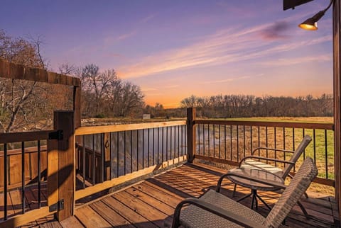Relax with pond views from a private pavilion in the Kansas City countryside