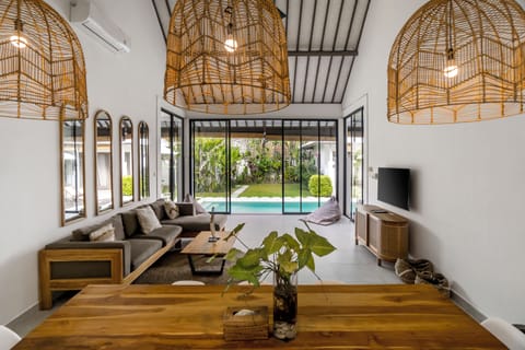 Deluxe Villa, 3 Bedrooms, Private Pool, Garden View | Living area | 32-inch Smart TV with digital channels