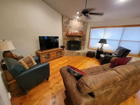 Spacious, cozy, and warm — ideal for family movie or game night.