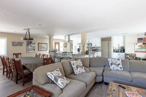 View the open space design we created bringing 3 gathering rooms into one.