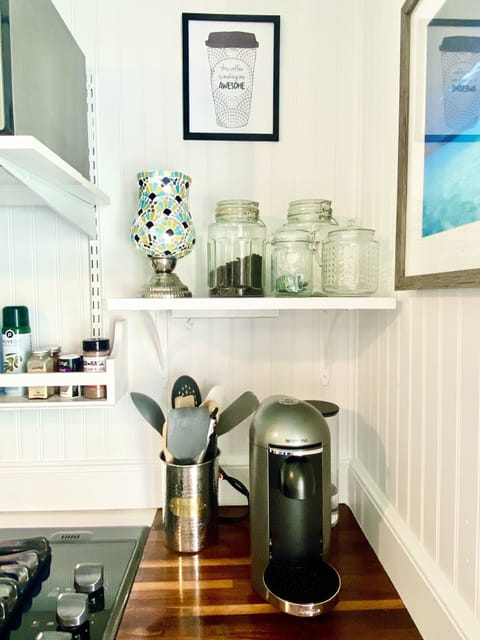 Nespresso coffee maker and all the kitchen tools you need