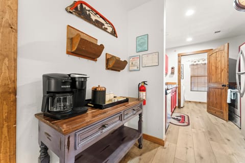 Complimentary starter coffee and tea are provided. 