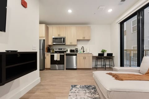 NEW Kitchen With Stainless Steel Appliances + Work Area