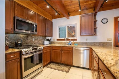 Kitchen with stainless steal appliances