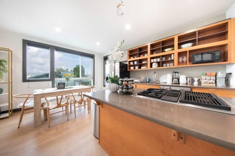 Here is the kitchen and the formal dinning table