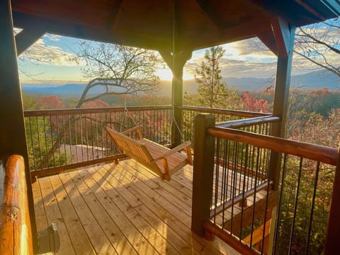 Swing together in the gazebo and watch the Smoky Mountain views unfold.
