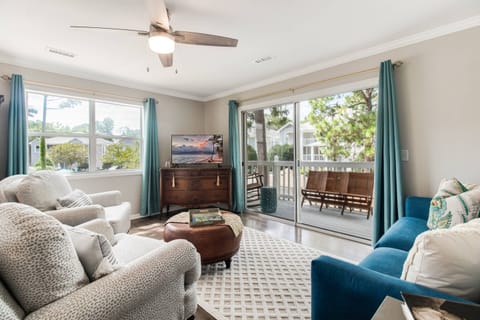 Comfortable Living Room with large Smart TV