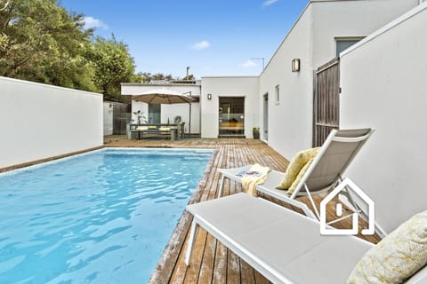 Picture yourself here!  Pool is solar heated to