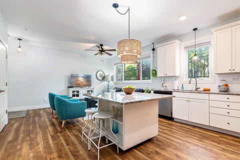 Open-concept layout filled with natural light