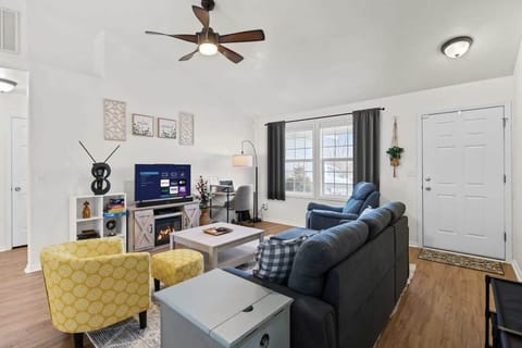 Come together and enjoy movies and games in the inviting living space.